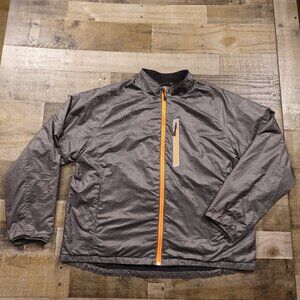 Orvis Trout Bum Insulated Jacket Men’s XL Gray Orange Zip Lined Outdoor